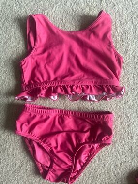 Indie Blue Hot Pink Ruffle Bikini